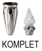 Wazon i lampka na kolumbarium - KOMPLET 0488 + 0369